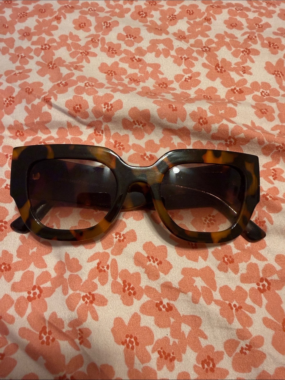 Tortoiseshell Square Frame Sunglasses - Brown